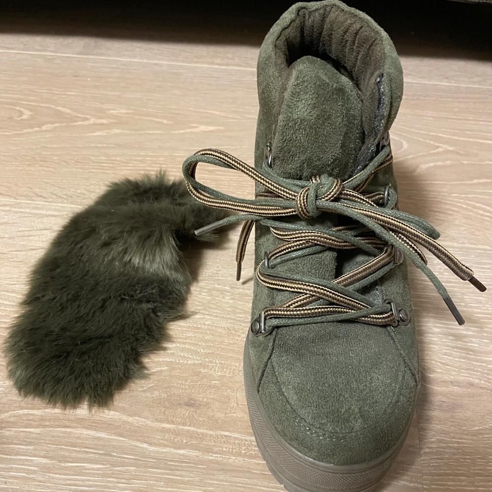 Free People green booties - Picture 9 of 11